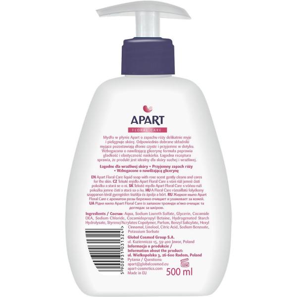 Apart Floral Care mydło w płynie 500ml Róża
