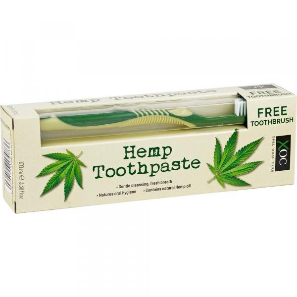 XOC Hemp Toothpaste pasta do zębów z konopią 100ml + szczoteczka