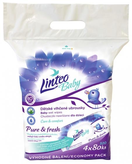 Linteo Baby chusteczki nawilżane dla dzieci 4x80 szt.