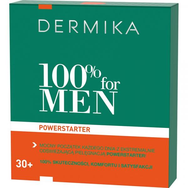 Dermika zestaw 100% for MEN 30+ hydro-krem 100ml + żel & peeling & maska 20ml