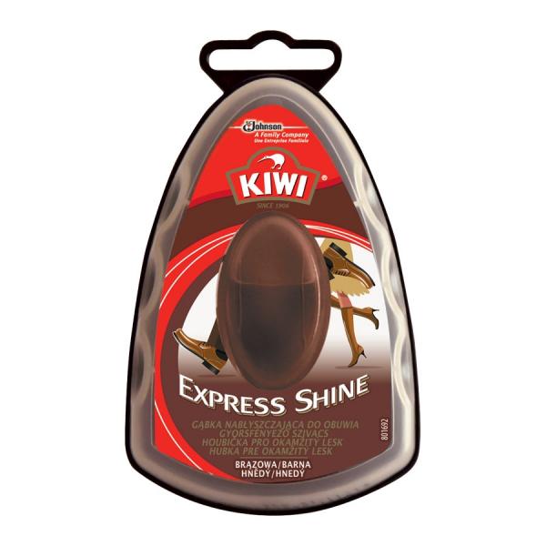 Kiwi express gąbka do butów brązowa