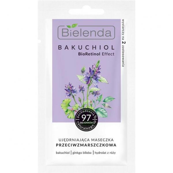 Bielenda Bakuchiol BioRetinol Effect przeciwzmarszczkowa maseczka do twarzy 8g ujędrniająca