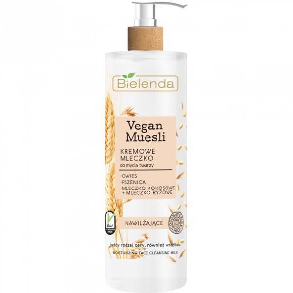 Bielenda Vegan Muesli mleczko do mycia twarzy nawilżające 175g pompka