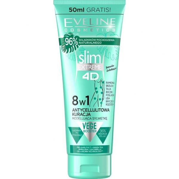 Eveline Slim 4D 8w1 Antycellulitowa Kuracja Modelująca 250ml
