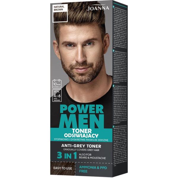 Joanna Power MEN toner odsiwiający 80g 04 Natural Brown