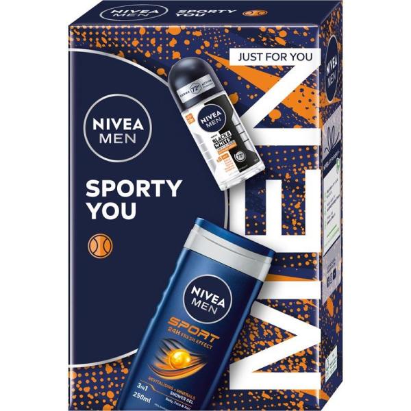 Nivea MEN zestaw Sport You roll-on + żel pod prysznic