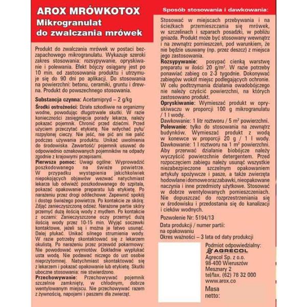 Arox Mrówkotox preparat na mrówki 120g
