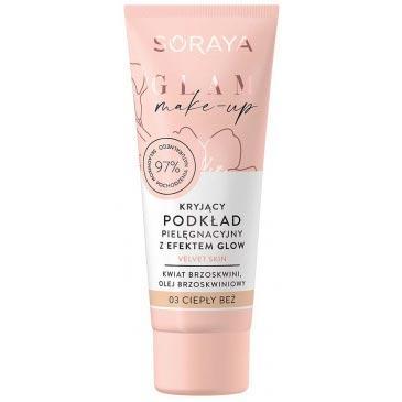 Soraya Glam Make-up kryjący podkład pielęgnacyjny 03 Ciepły Beż 30ml