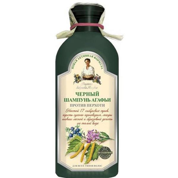 Babuszka Agafia szampon do włosów czarny-przeciwłupieżowy 350ml