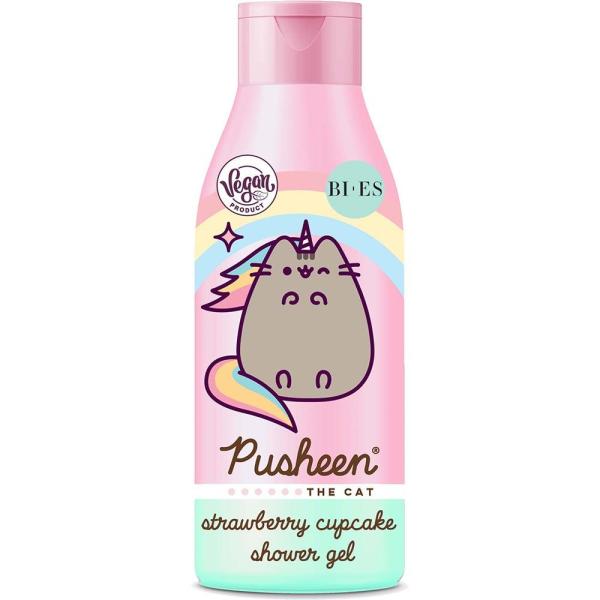 Bi-es Pusheen The Cat żel pod prysznic Strawberry Cupcake 400ml