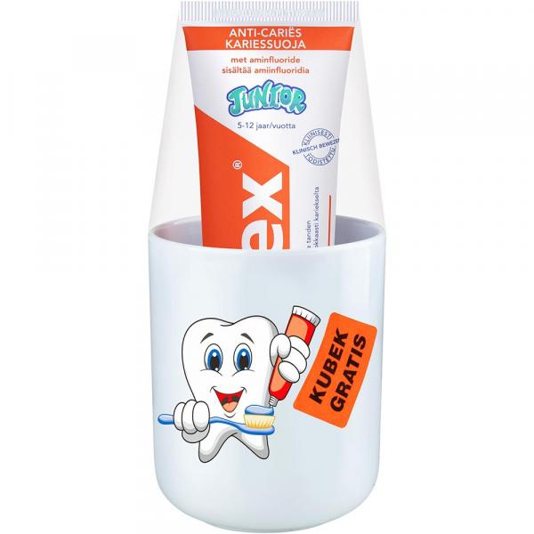 Elmex Pasta do zębów Junior 5-12 lat 75ml + kubek