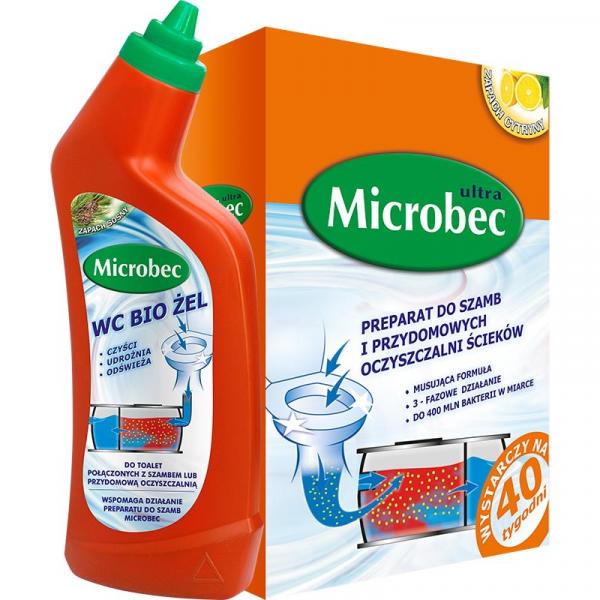 Microbec Ultra aktywator do szamb 1kg + żel gratis