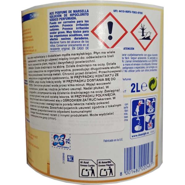 Ace wybielacz do tkanin perfumowany 2L de Marsella