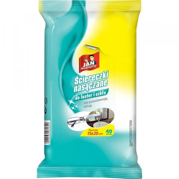 Jan Niezbędny ściereczki nasączane do luster 40szt.
