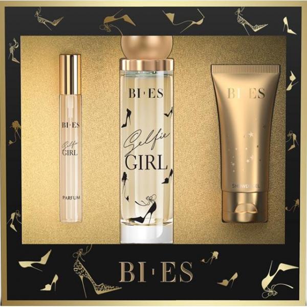 Bi-es Zestaw damski Selfie Girl ( EDP 100ml + PERF 12ml + żel pod prysznic 50ml)