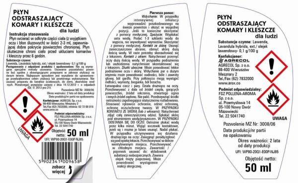 Arox płyn na komary i kleszcze lawendowy 50ml
