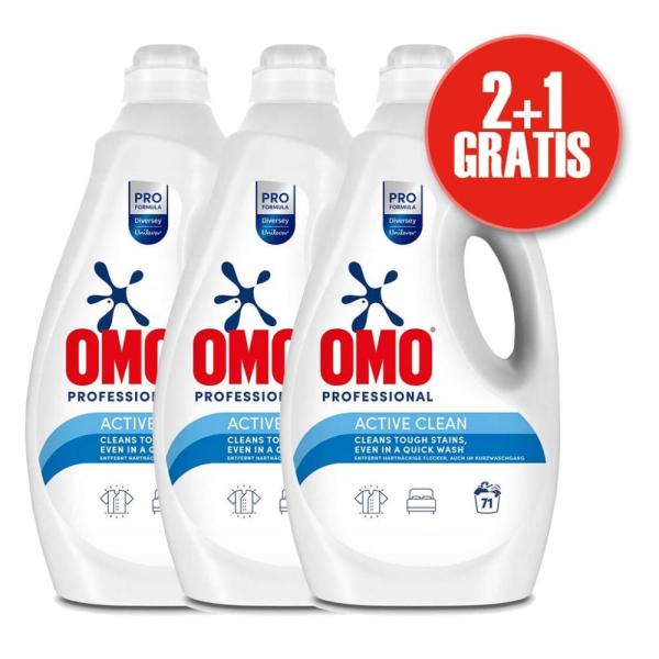 Omo Professional pakiet płyn do prania 5L Active Clean Liquid 2+1 gratis