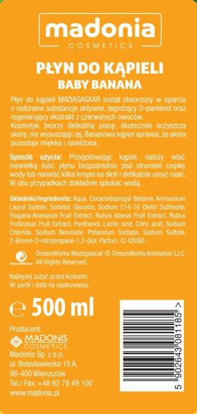 Madonia Madagaskar płyn do kąpieli 500ml Bananowy
