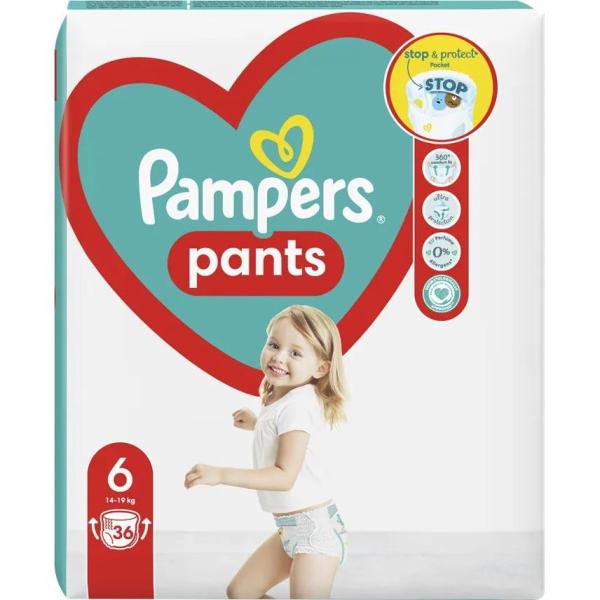 Pampers Pants pieluchomajtki „6” Exlarge 36 sztuk
