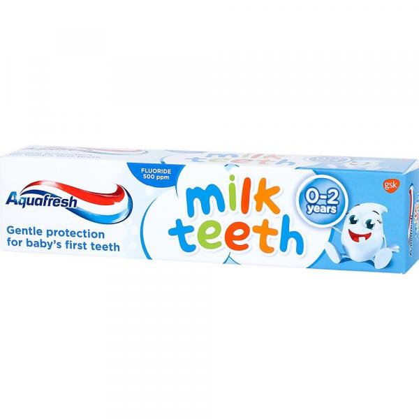 Aquafresh Milk Teeth 0-2 lata pasta do zębów dla dzieci 50ml