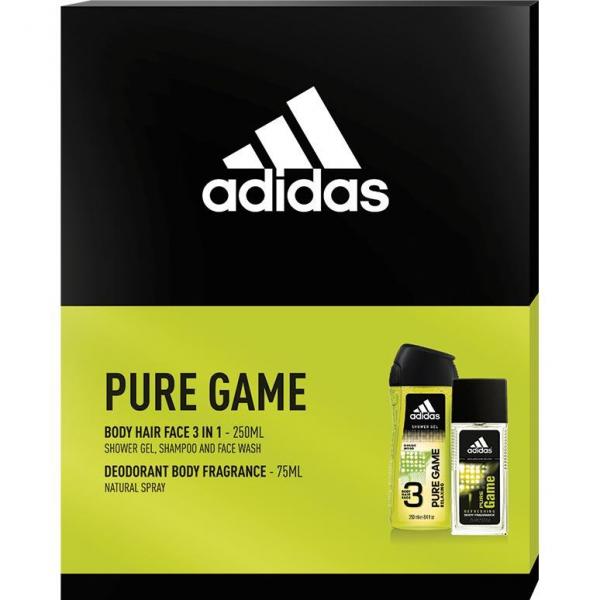 Adidas Zestaw MEN Pure Game dezodorant perfumowany 75ml + żel pod prysznic 250ml