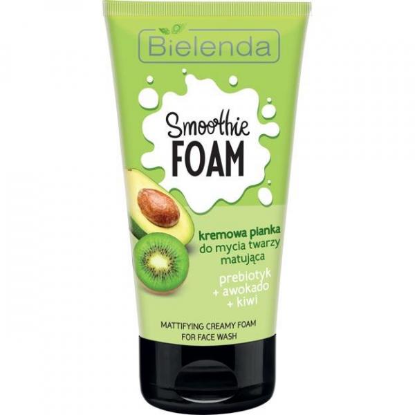 Bielenda Smoothie Care kremowa pianka do mycia twarzy 135g matująca Awokado,Kiwi