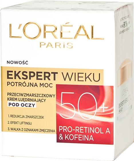 Loreal Ekspert Wieku 50+ krem przeciwzmarszczkowy pod oczy 15ml