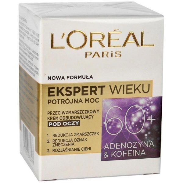 Loreal Ekspert Wieku 60+ krem pod oczy 15ml Pro-Adenozyna & Kofeina