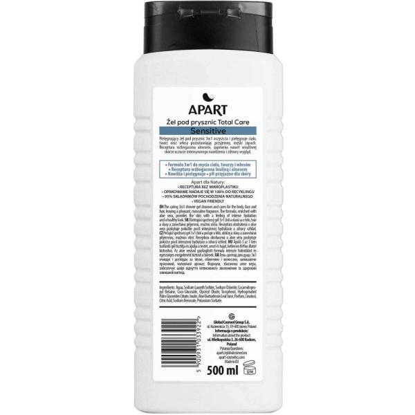 Apart 3w1 Men Total Care Sensitive żel pod prysznic 500ml