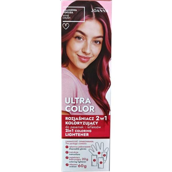 Joanna Ultra Color rozjaśniacz koloryzujący Malinowa Pokusa