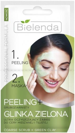 Bielenda peeling gruboziarnisty z dodatkiem glinki zielonej 2x5g