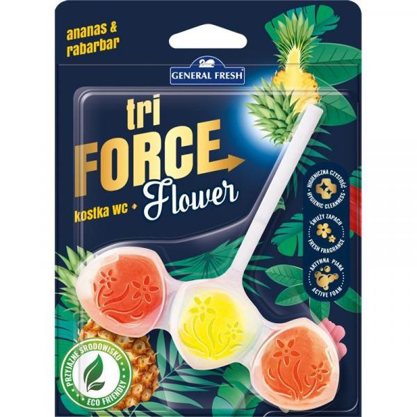 General Fresh Tri-Force Flower kostka do WC 45g Ananas/Rabar