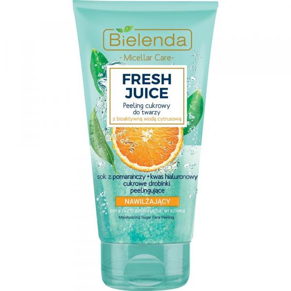 Bielenda Fresh Juice cukrowy peeling do twarzy 150g Pomarańcza