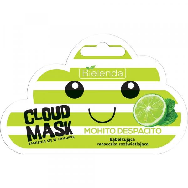 Bielenda Cloud Mask bąbelkująca maseczka rozświetlająca Mohito Despacito