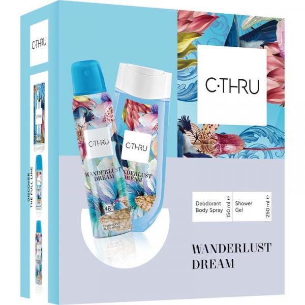 C-THRU zestaw Wanderlust Dream dezodorant 150ml + żel pod prysznic 250ml