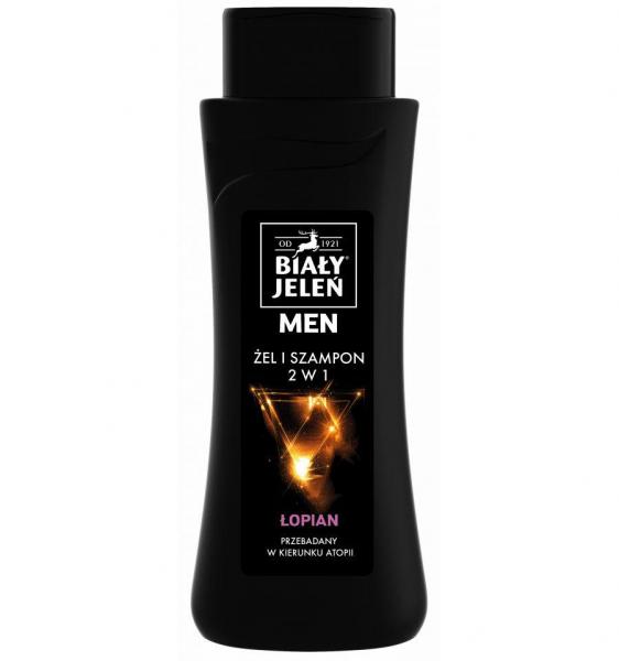 Biały Jeleń szampon do włosów For Men 2w1 300ml łopian
