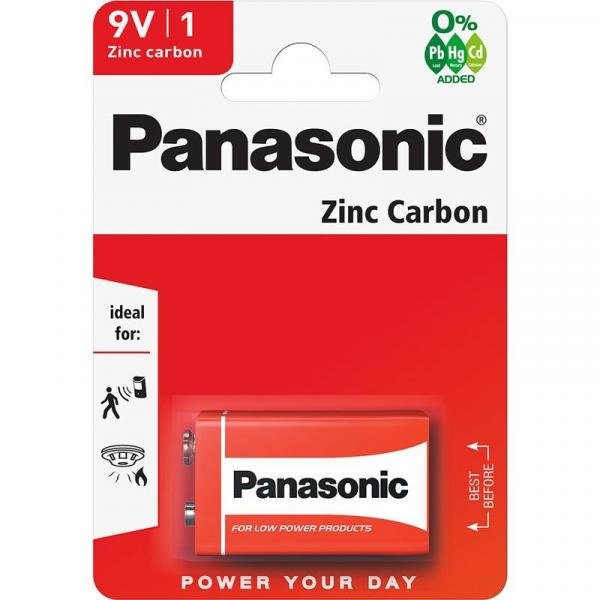 Panasonic 6F22 bateria cynkowo-węglowa 9V kostka
