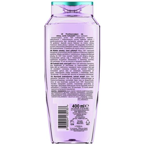 Elseve szampon do włosów Hyaluron Pure 400ml