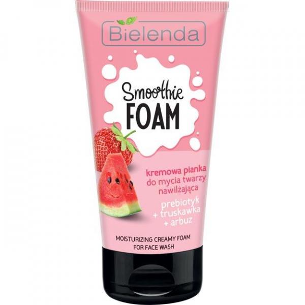 Bielenda Smoothie Care kremowa pianka do mycia twarzy 135g nawilżająca Truskawka,Arbuz