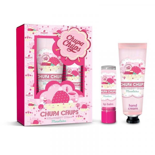 Bi-es zestaw dziecięcy Chupa Chups Strawberry (pomadka+krem do rąk)
