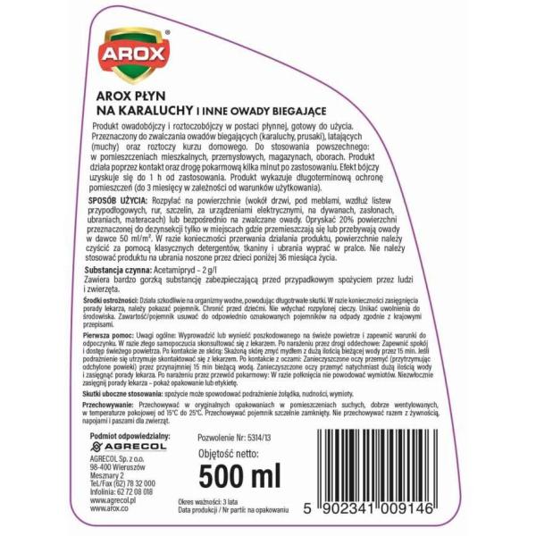 Arox płyn na karaluchy 500ml