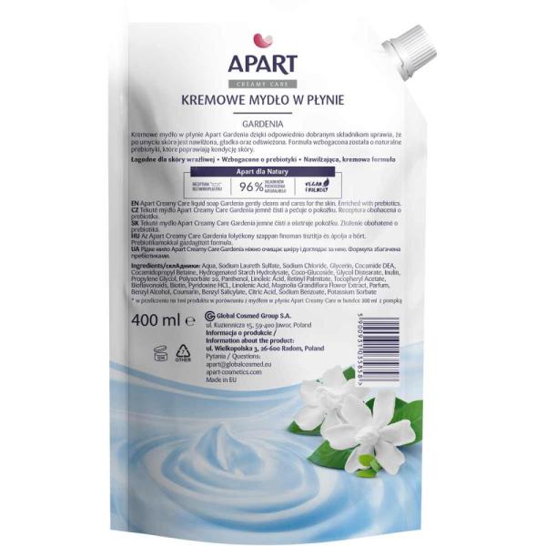 Apart Creamy Care mydło w płynie Gardenia 400ml zapas
