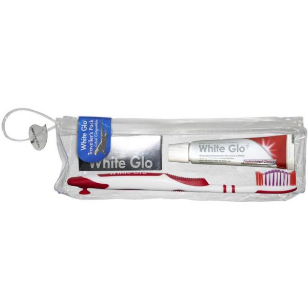 White Glo zestaw podróżny (pasta + szczoteczka +nić)