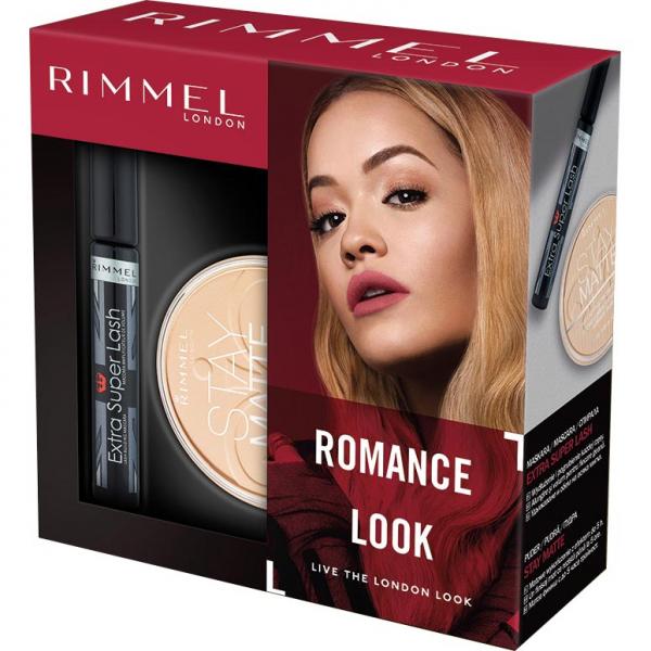 Rimmel Zestaw tusz do rzęs + puder Stay Matte
