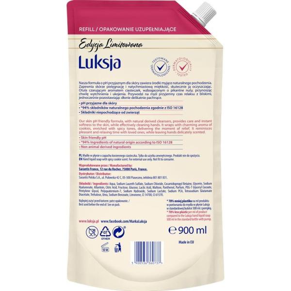 Luksja mydło w płynie zapas Cookie 900ml
