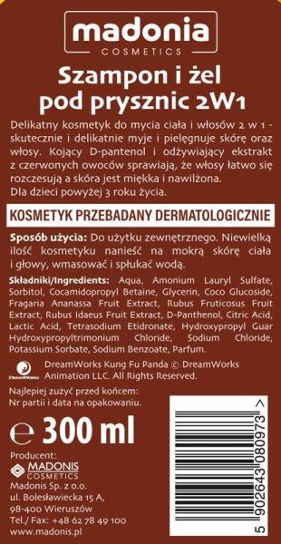 Madonia Kung Fu Panda szampon/żel 2w1 300ml
