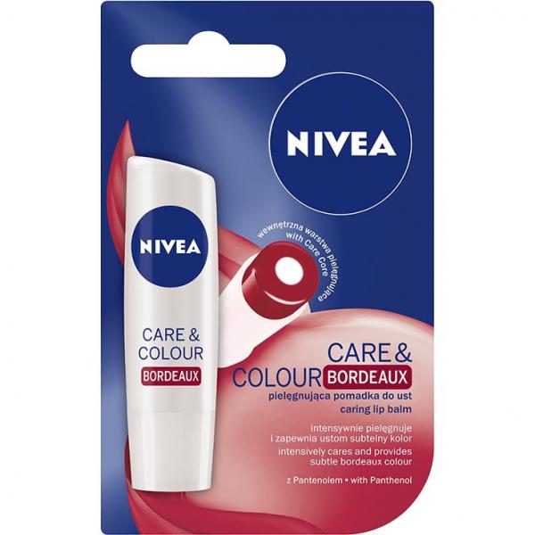 Nivea pomadka ochronna Care & Colour Bordo