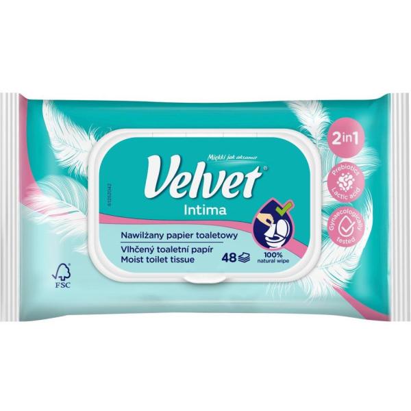 Velvet Intima papier toaletowy nawilżany 48 sztuk

