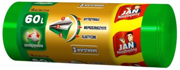 Jan Niezbędny worki LD 3-warstwowe 60L/18szt.
