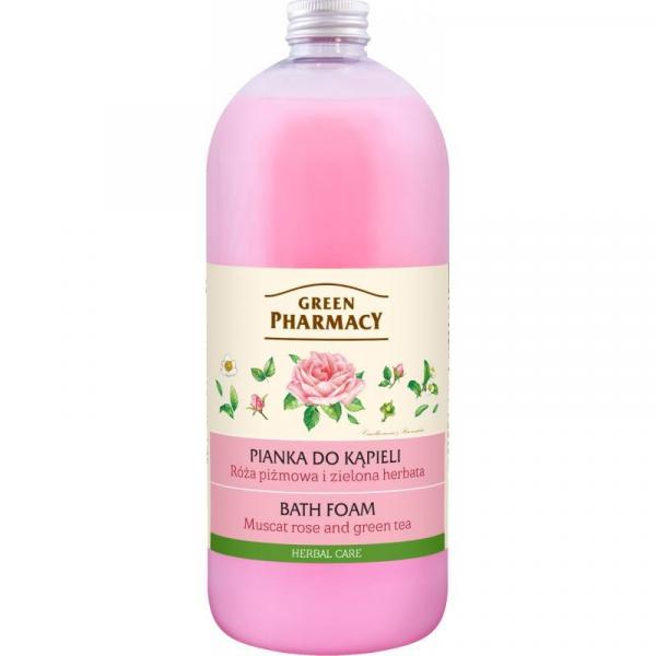 Green Pharmacy pianka do kąpieli 1L Róża i Zielona Herbata
